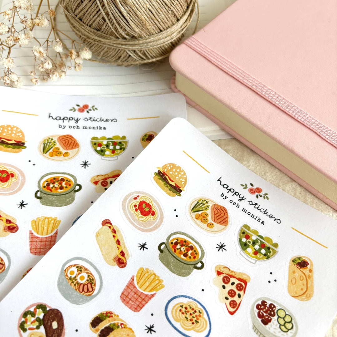 Dinner Time - Planner &amp; Journal Stickers | A6 Matte Paper