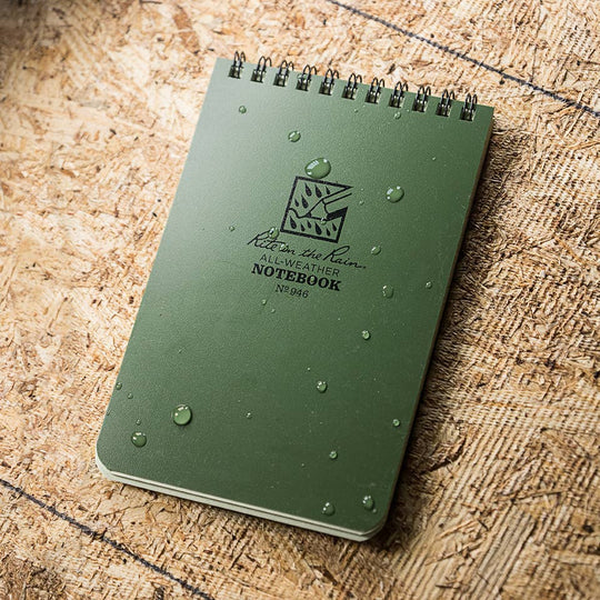 Rite in the Rain 4" x 6" Green Top-Spiral Notebook