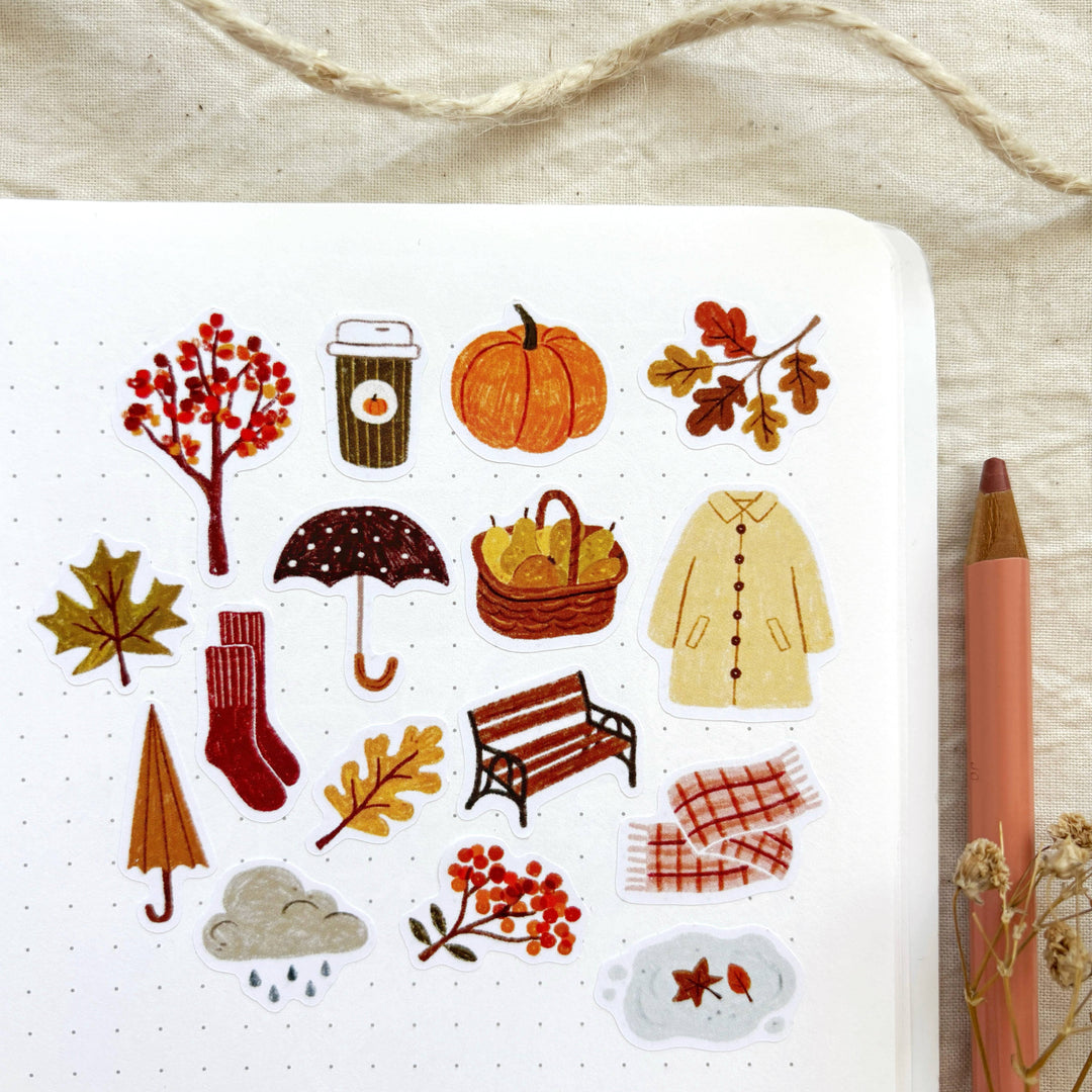 Autumn Walk - Sticker Sheet | Fall Planner Stickers