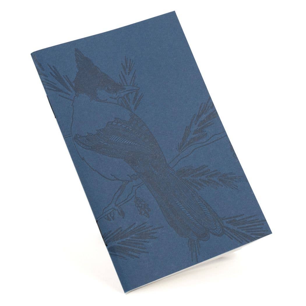 Stellar Jay Mono Birds -  Pocket Notebook: Plain Pages