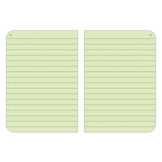 Rite in the Rain Notebook, 3.25" x 4.625" Green Cover 3 PK