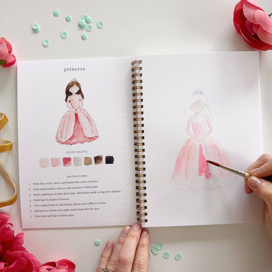 Fairytale watercolor workbook