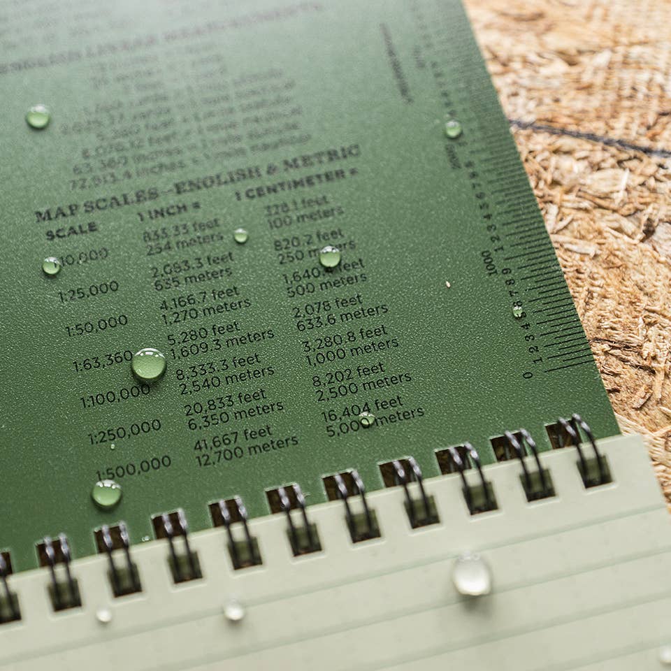 Rite in the Rain 4" x 6" Green Top-Spiral Notebook