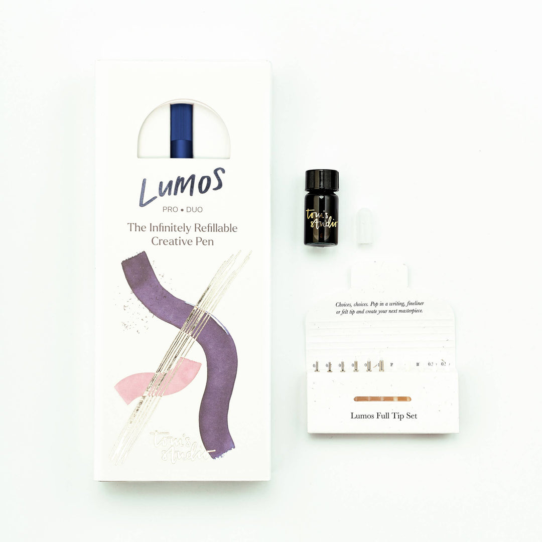 Lumos Pro - Refillable Multi-Tip Pen: Midnight / Duo Tip