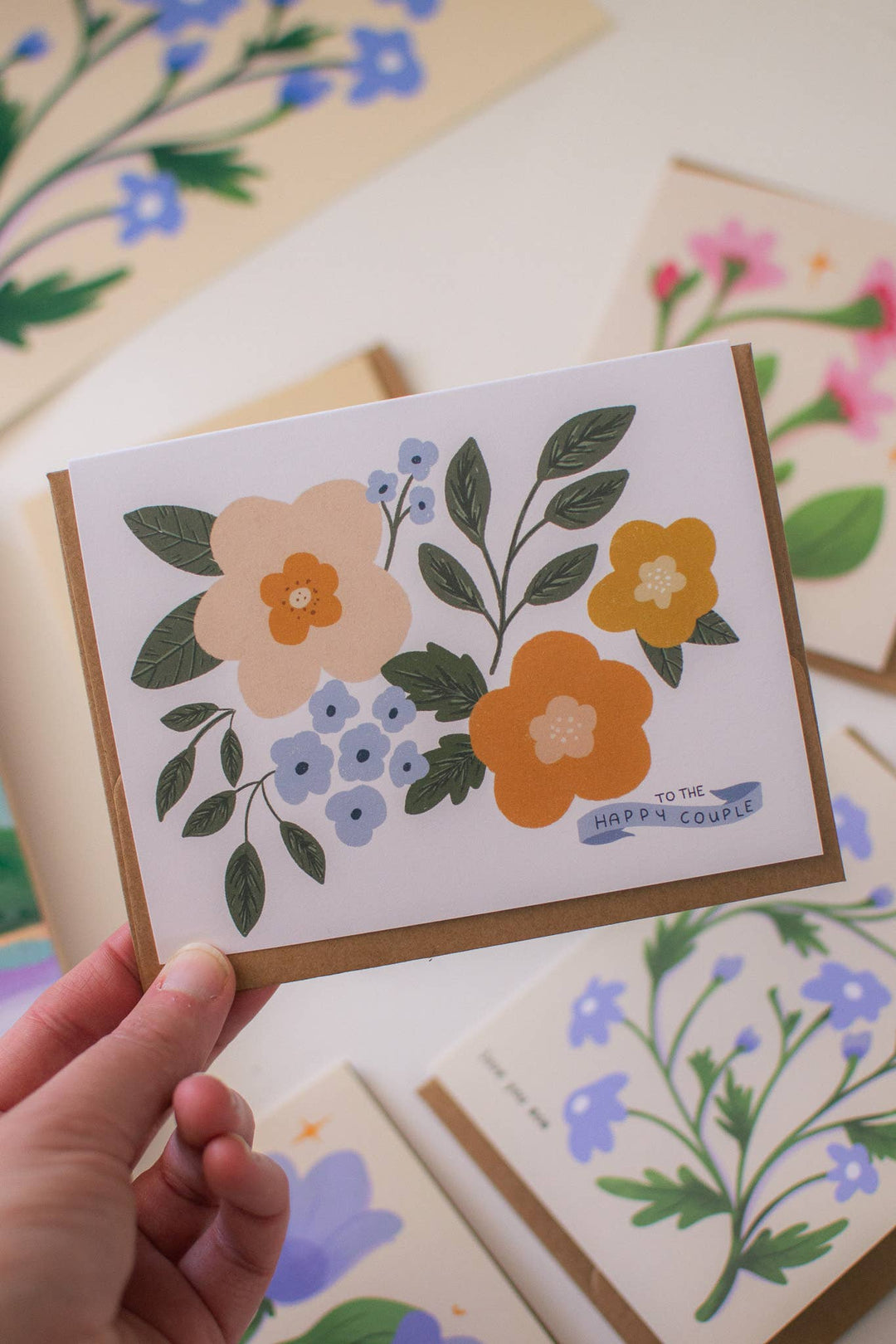 To the Happy Couple Card | Modern Floral Wedding Card