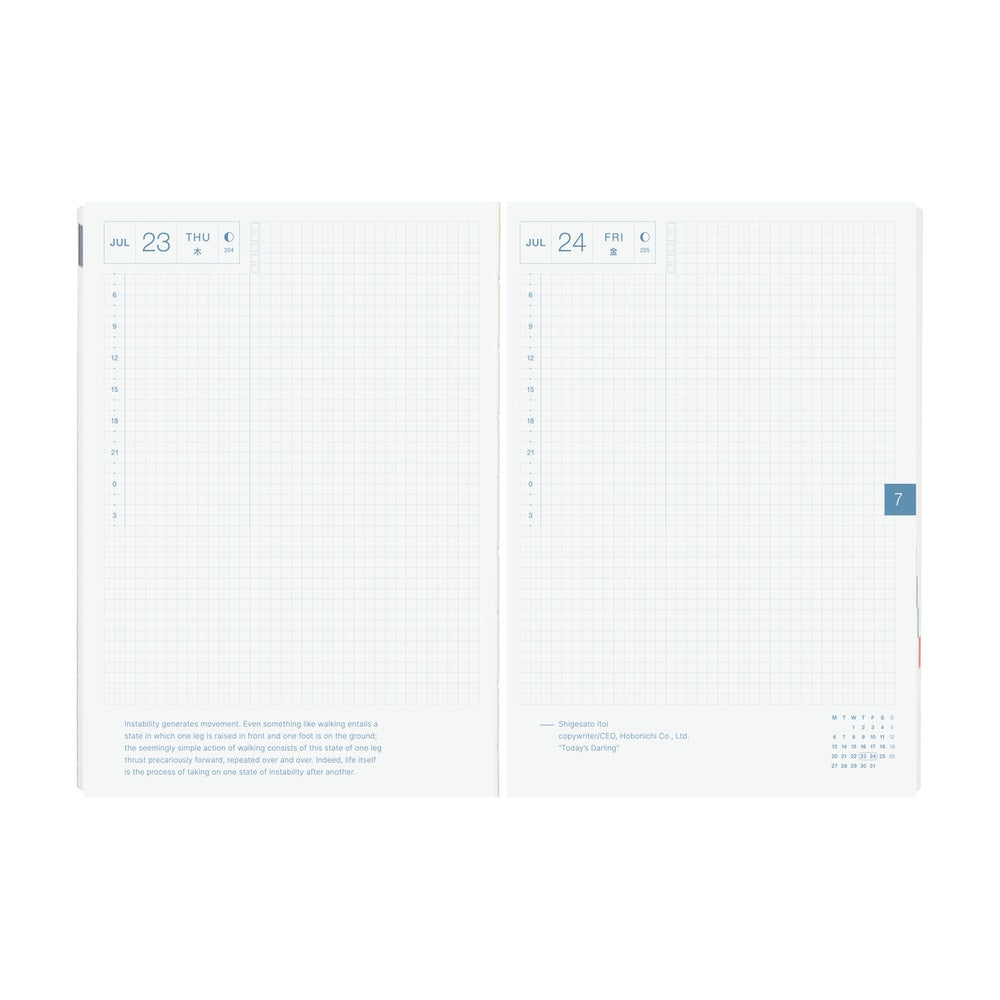 Hobonichi HON A5- Paper Series Black Gingham