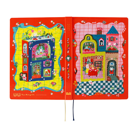 Hobonichi  |  Yumi Kitagishi White Cat and Rabbit’s Tea Room A6 HON