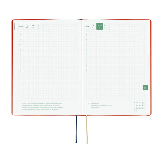 Hobonichi  |  Yumi Kitagishi  White Cat and Rabbit’s Tea Room A5 HON