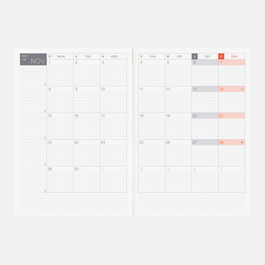 Hobonichi Techo 2027 English Cousin Book A5