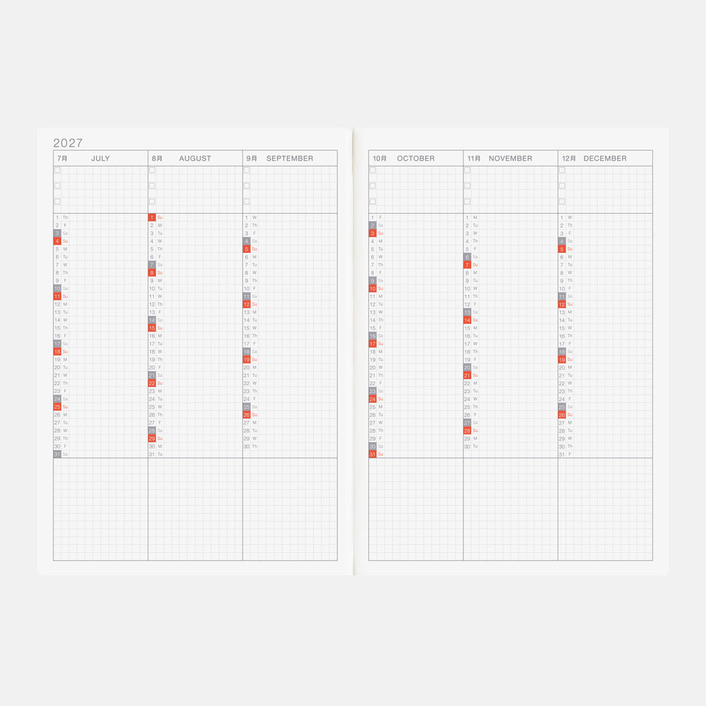 Hobonichi Techo 2027 English Cousin Book A5