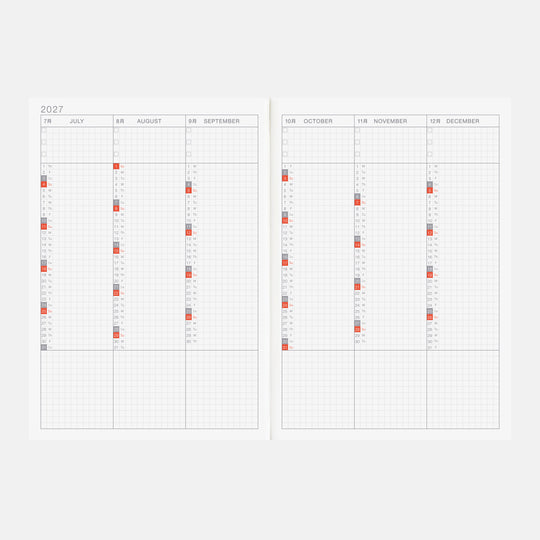 Hobonichi Techo 2027 English Cousin Book A5