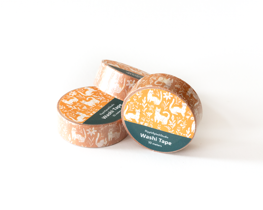 Woodland Cat Washi Tape