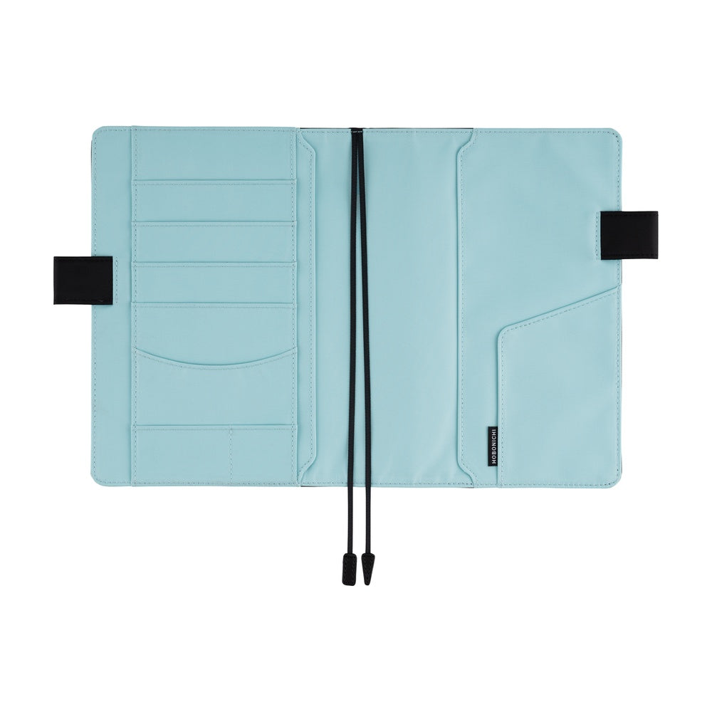 Hobonichi A5 Cover- Black x Clear Blue