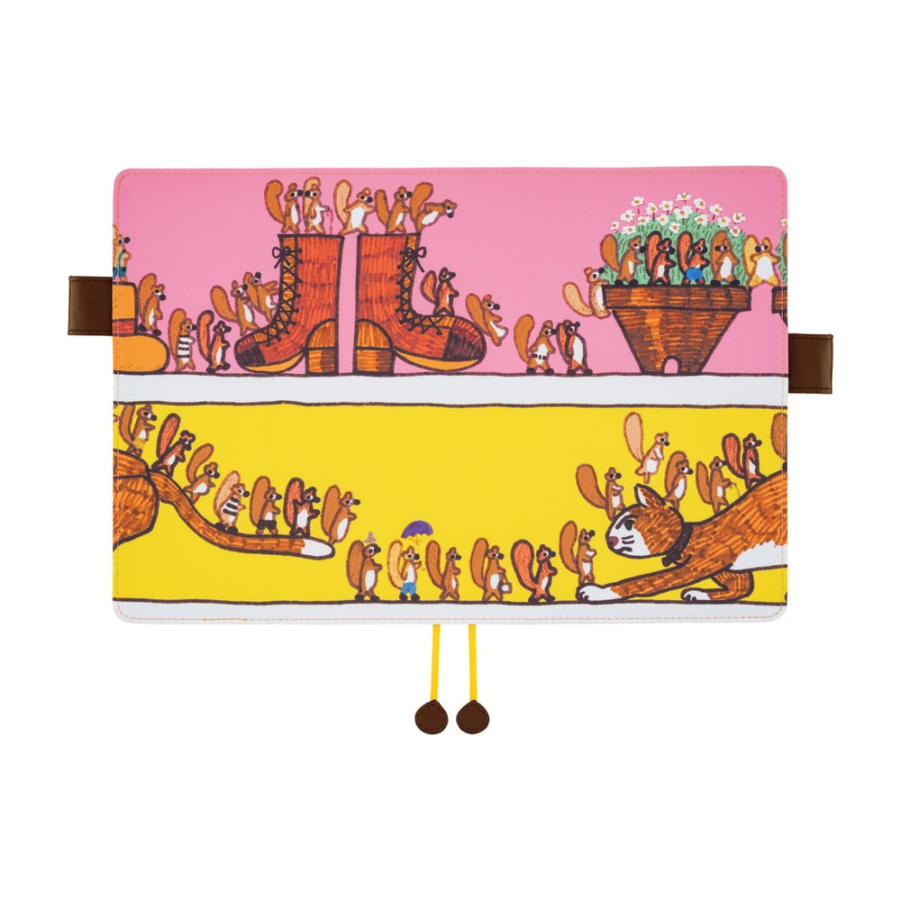 Hobonichi A5 Cover 100% Orange- Where’s the Squirrel Going