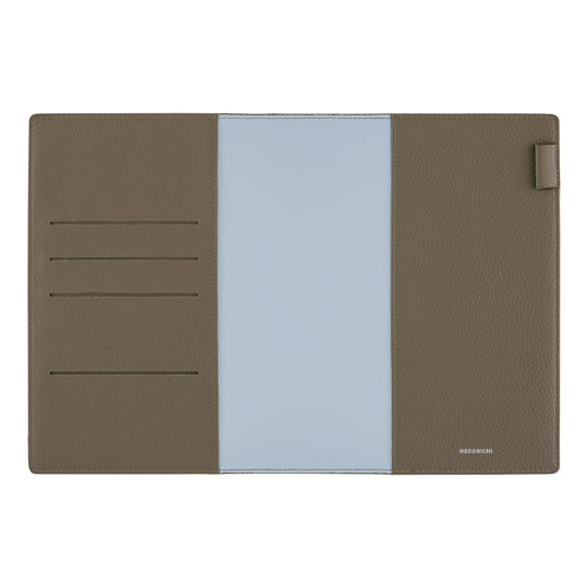 Hobonichi A5 Cover Leather- Taut (Grey & Light Blue)