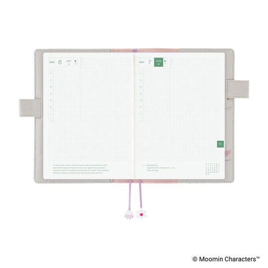 Hobonichi  | Moomin: My Yard Pink Grey A5