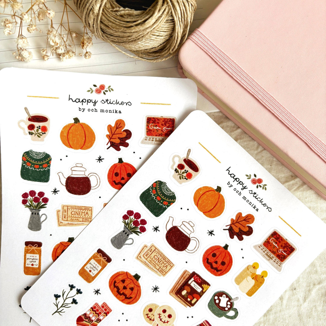 Cozy Halloween - Sticker Sheet | Autumn Seasonal Gift
