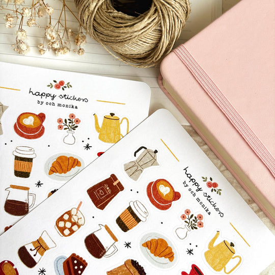 Coffee Time - Planner &amp; Journal Stickers | A6 Matte Paper