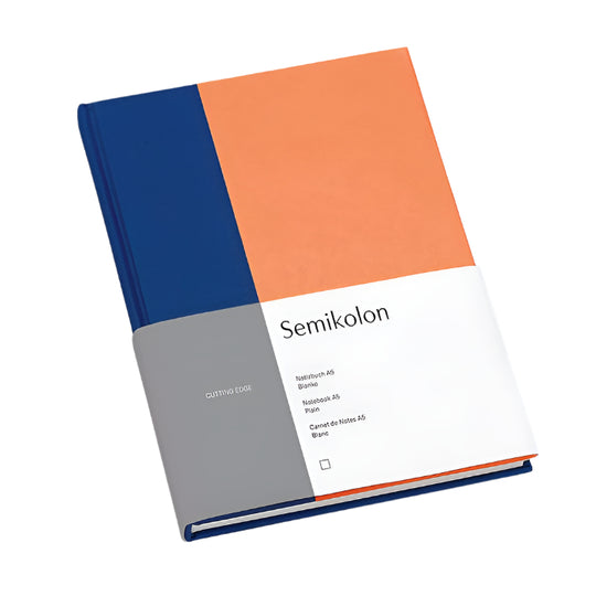 Semikolon Cutting Edge Notebook A5 Cobalt Peach