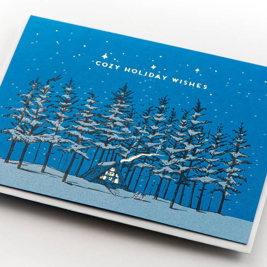 Holiday Cozy A-Frame Card: Single Card