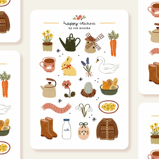 Springtime - Sticker Sheet | Cozy Spring Lifestyle Decor