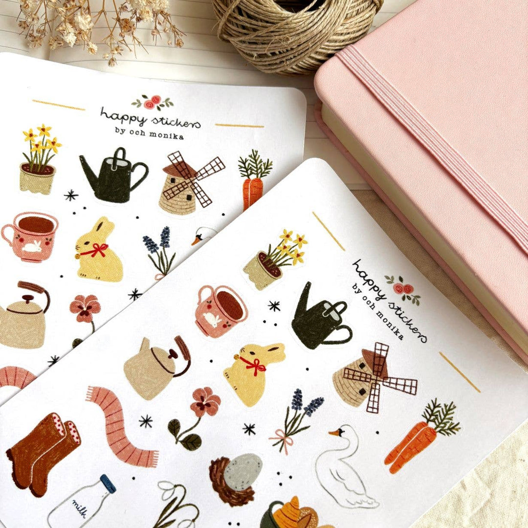 Springtime - Sticker Sheet | Cozy Spring Lifestyle Decor