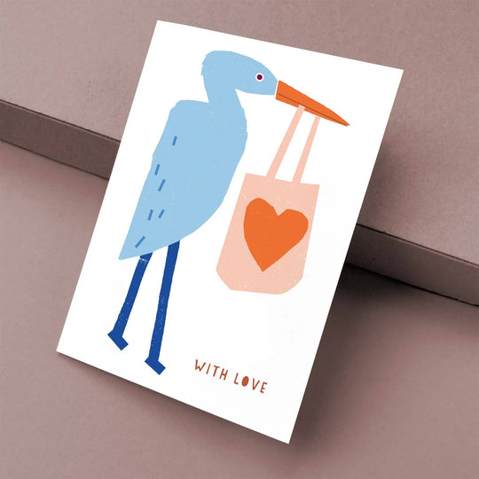 Greeting Card Heron