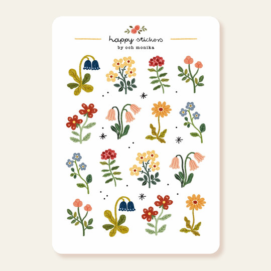 Flowers - Planner &amp; Journal Stickers | A6 Matte Paper