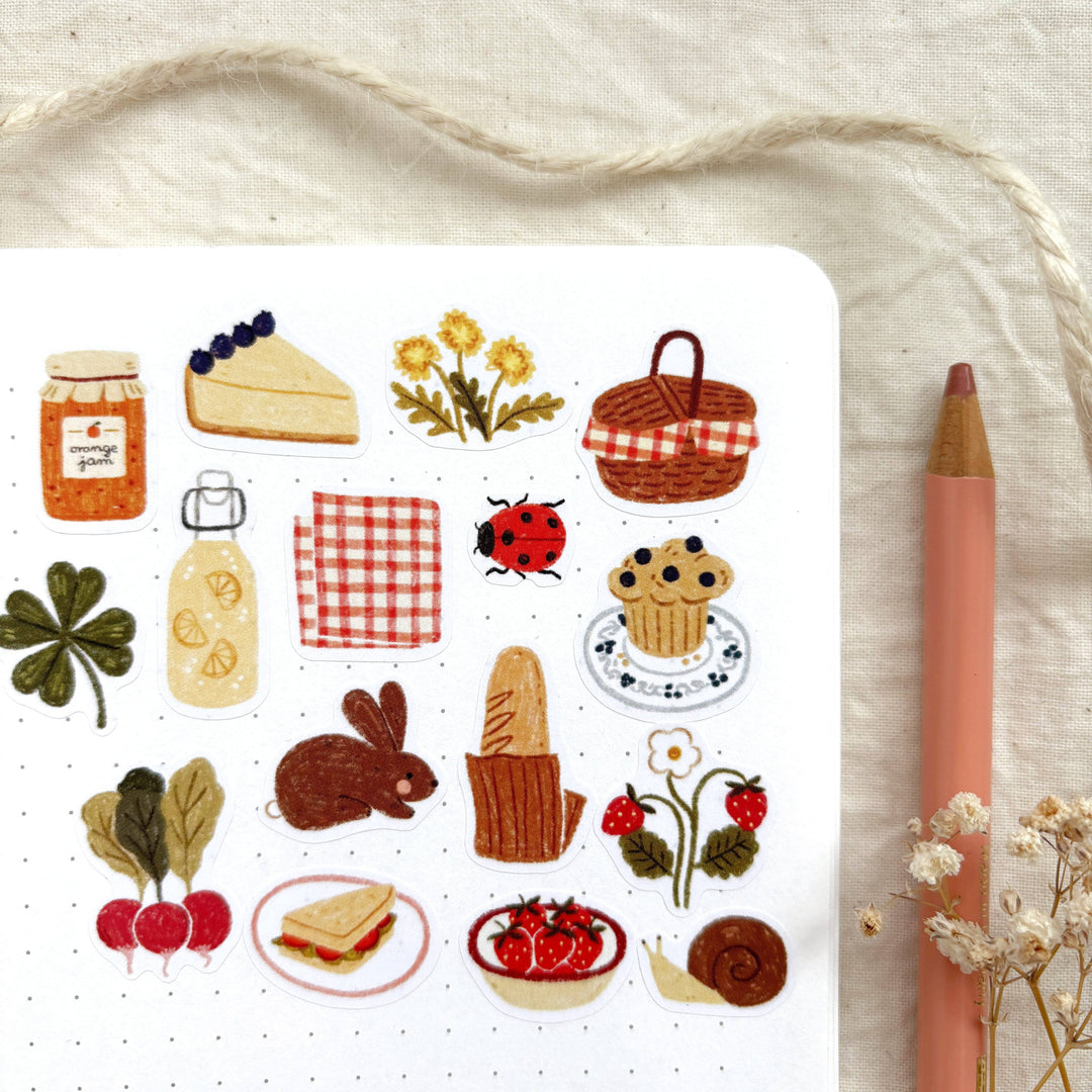 Spring Picnic - Planner &amp; Journal Stickers | A6 Matte Paper