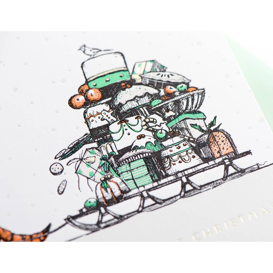 Merry Little Christmas Fox Card: Single Card