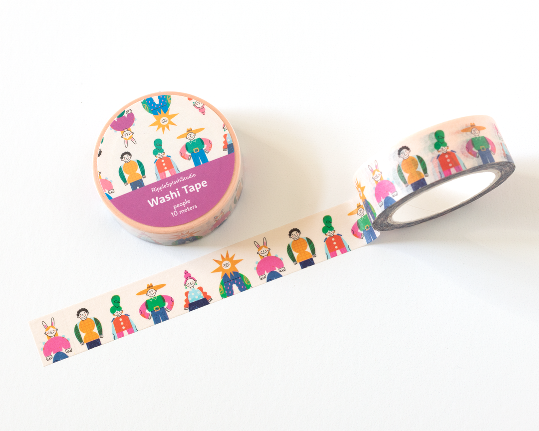 Whimsical People Washi Tape