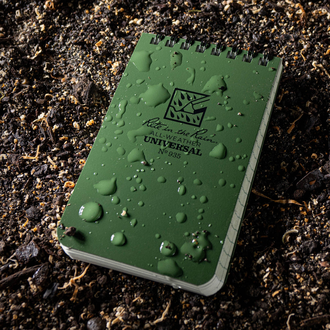 Rite in the Rain 3" x 5" Top Spiral Notebook - Green