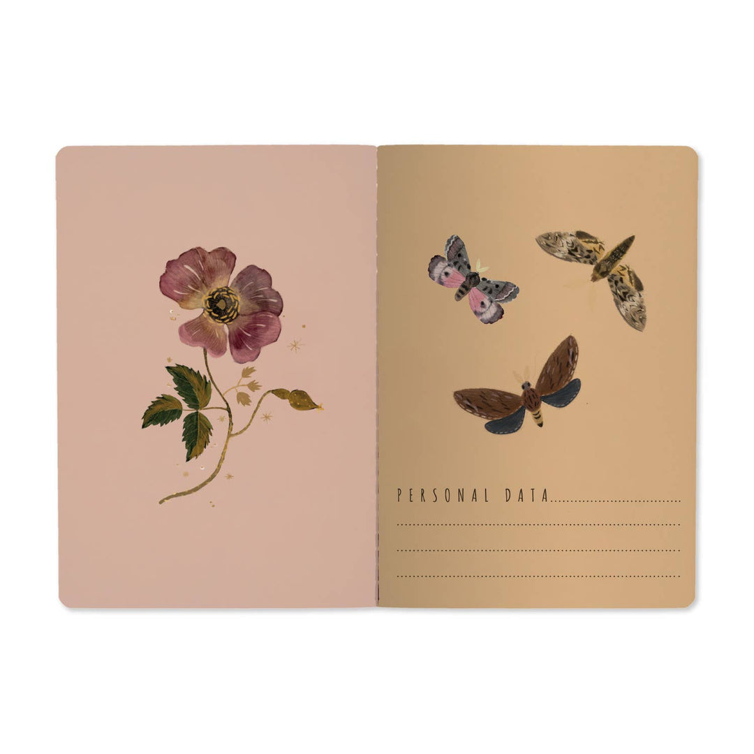 A5 Notebook - Butterflies and Night Flowers