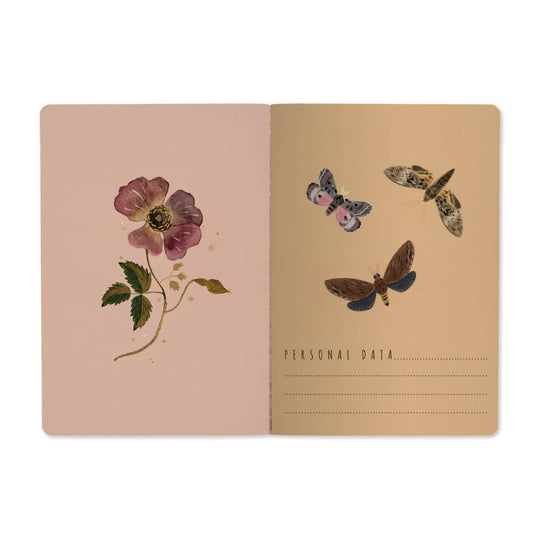 A5 Notebook - Butterflies and Night Flowers