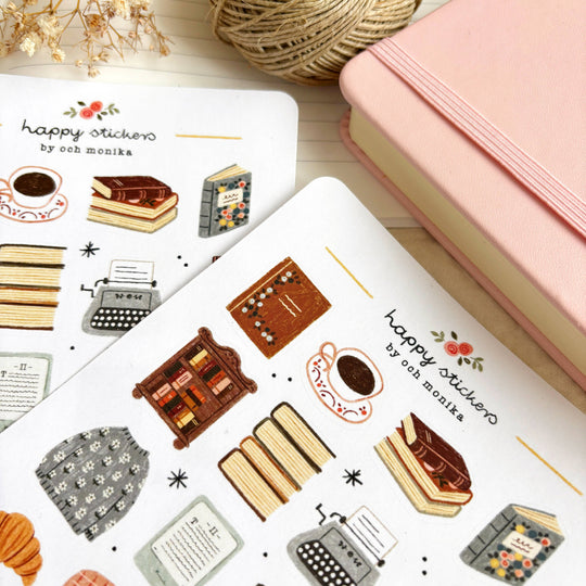 Bookish Corner - Planner &amp; Journal Stickers | A6 Matte Paper