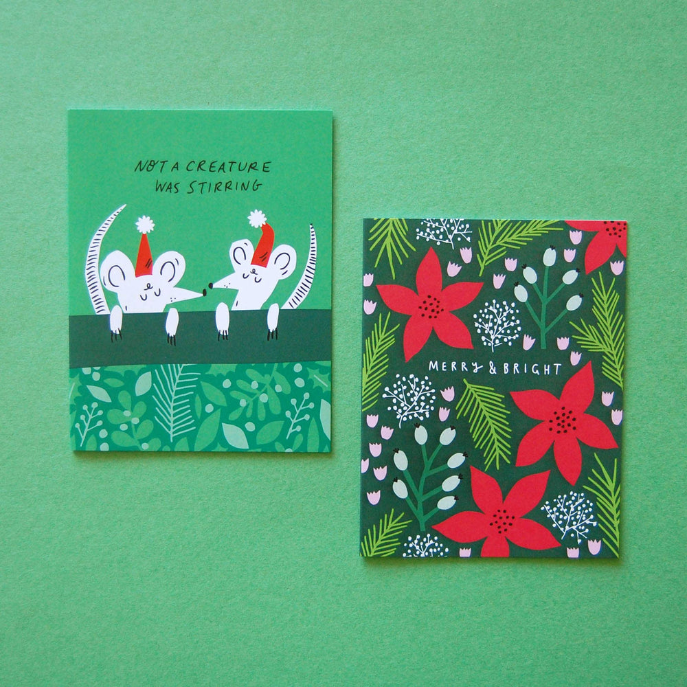 Poinsettias - Holiday Card