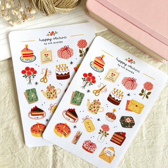 Sweet Birthday - Planner &amp; Journal Stickers | A6 Matte Paper