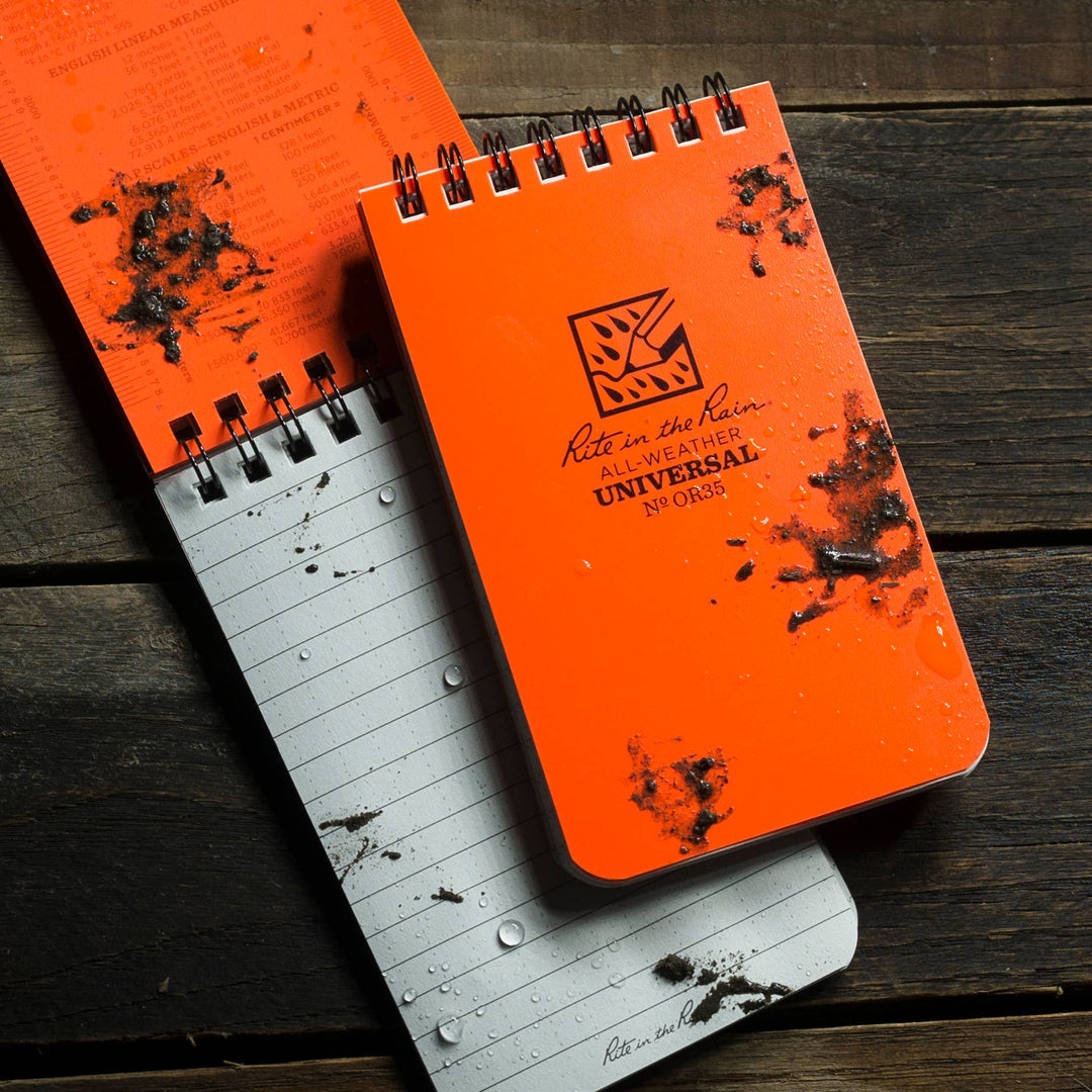 Rite in the Rain 3" x 5" Top Spiral Notebook - Orange