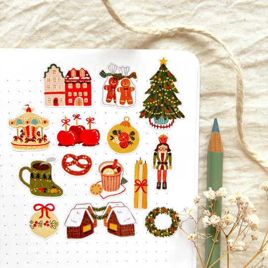 Christmas Market - Sticker Sheet | Festive Winter Decor