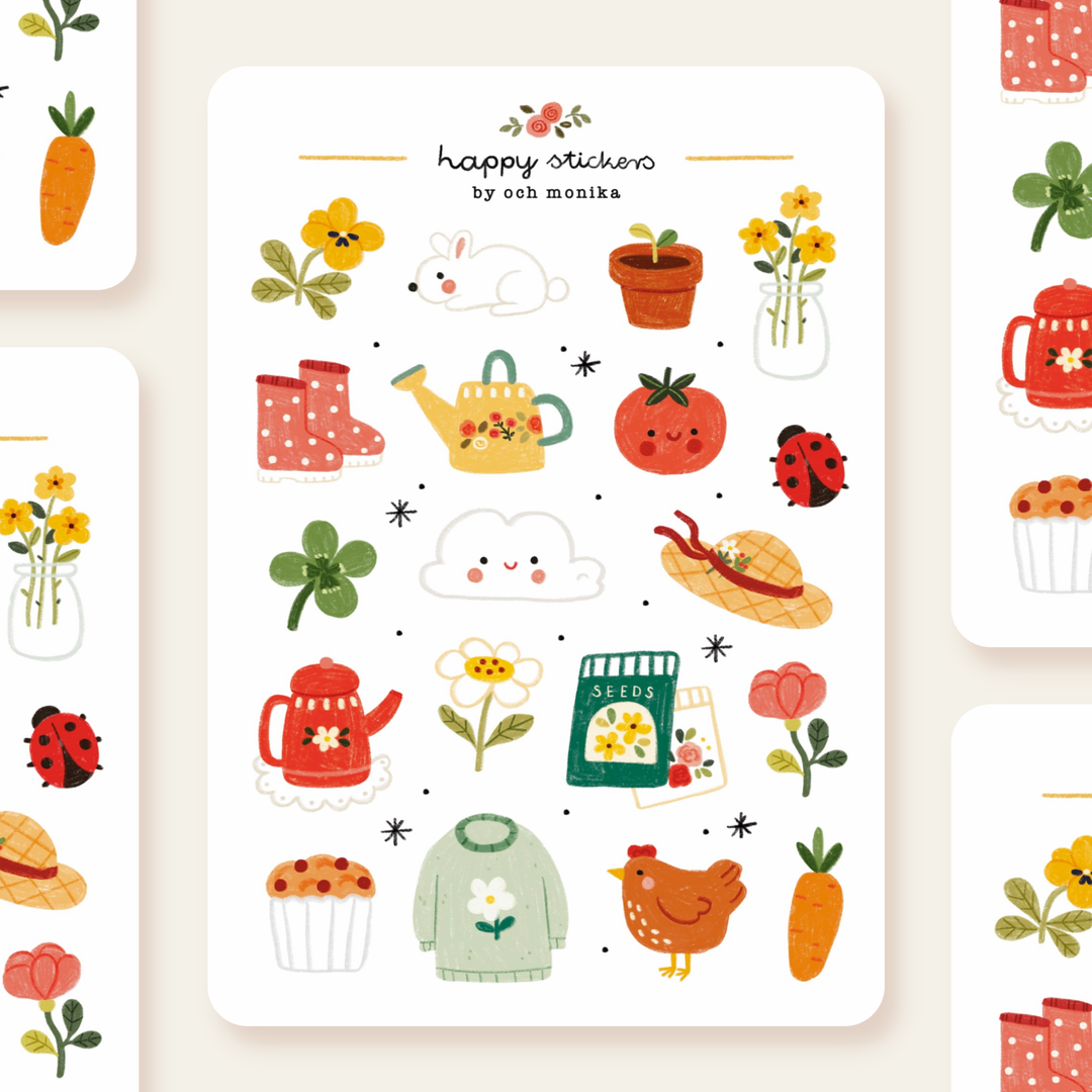 Spring - Sticker Sheet | Fresh Spring Stationery Gift