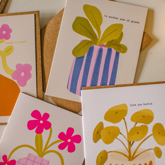 Another Year of Growth | House Plant Greeting Card