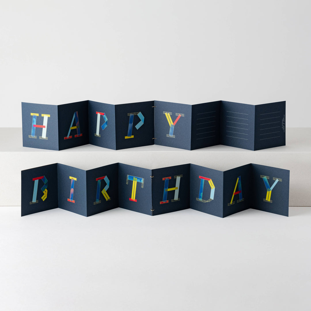 HAPPY BIRTHDAY Moji Accordion Card 2