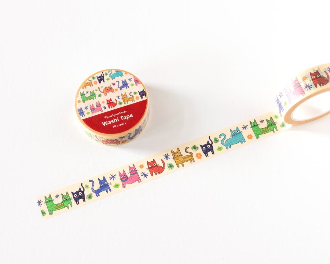 Colorful Cats Washi Tape