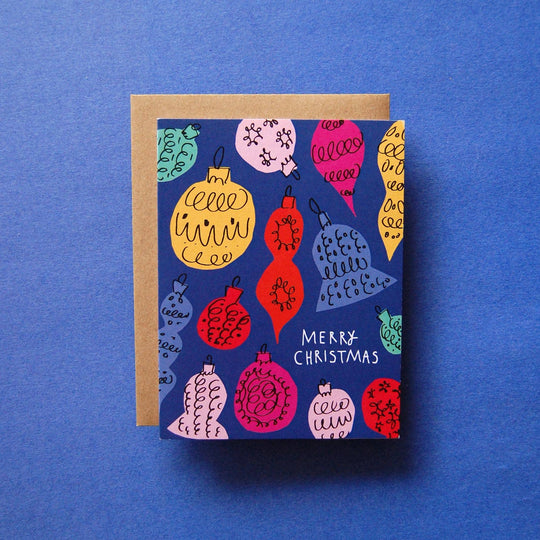 Retro Baubles - Holiday Card
