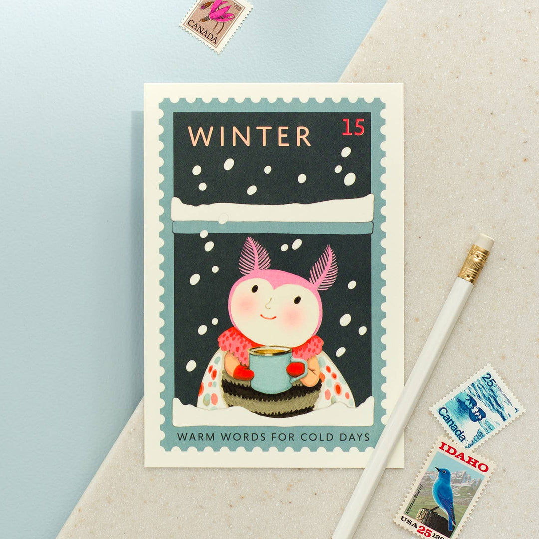 Winter Cozy Watch Postcard