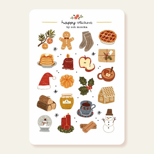 Warm Wishes - Sticker Sheet | Holiday Gift Stationery