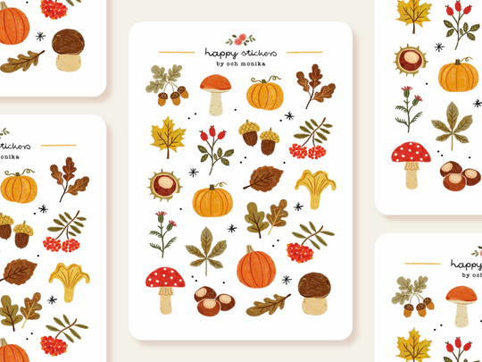 Autumn Treasures - Sticker Sheet | Fall Planner Stickers