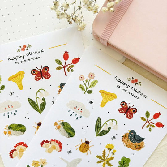 Nature - Planner &amp; Journal Stickers | A6 Matte Paper