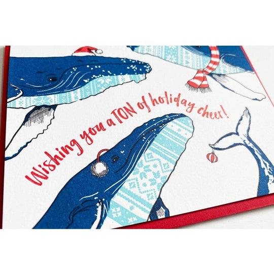 Holiday Sweater Whales Card: Single Card