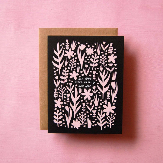 Pink Wedding Flowers - Greeting Card